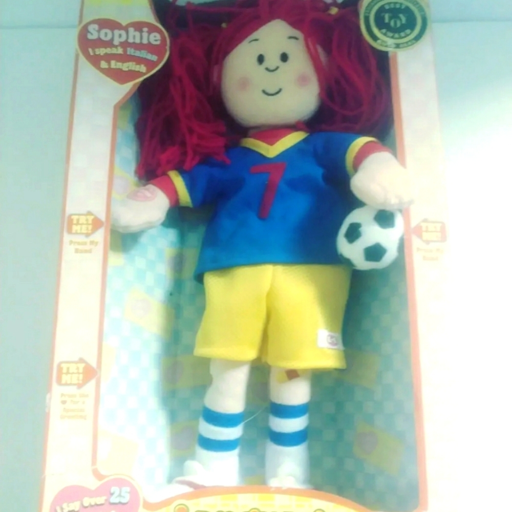 Language Littles Sophie Soccer Player Cloth Doll